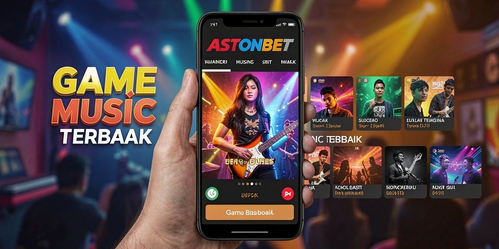 Screenshot gameplay ASTONBET menampilkan keseruan bermain musik.