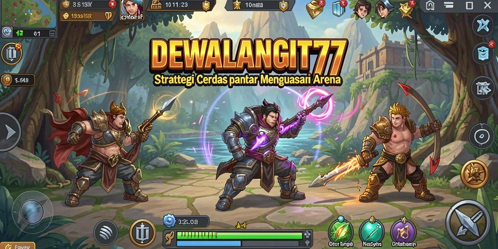 Screenshot gameplay DEWALANGIT77 menunjukkan pertempuran yang intens dan strategi mendalam.