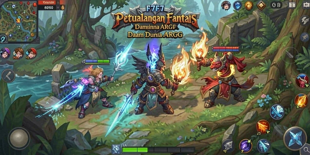 Tampilan gameplay seru dalam dunia ARPG F7F7.