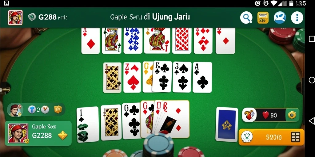 Screenshot gameplay GG288 menampilkan momen seru permainan Gaple.