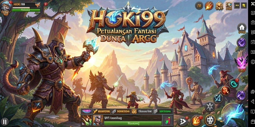 Tangkapan layar dari gameplay HOKI99 yang menampilkan pertarungan epik.