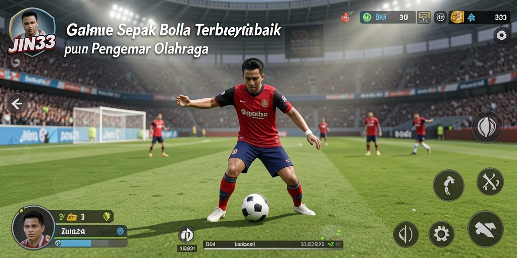Tampilan gameplay JIN33 yang memukau saat pertandingan sepak bola.