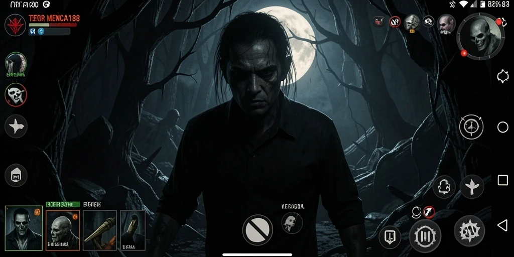 Tampilan mencekam dari gameplay PRADA188 dengan suasana horor yang mengintimidasi.