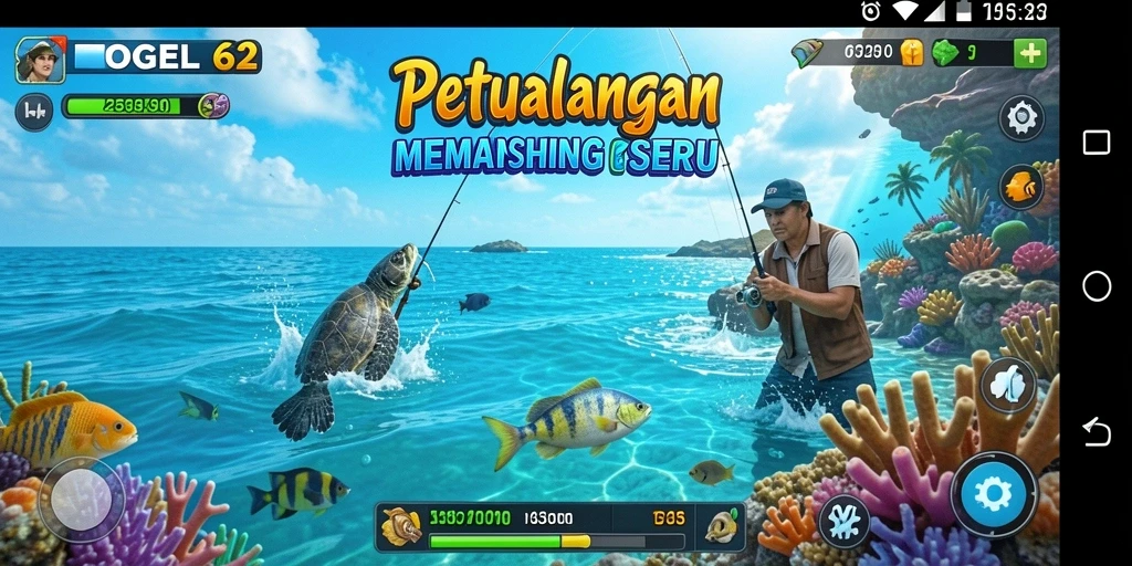 Tangkapan ikan yang berwarna-warni dalam gameplay TOGEL62.